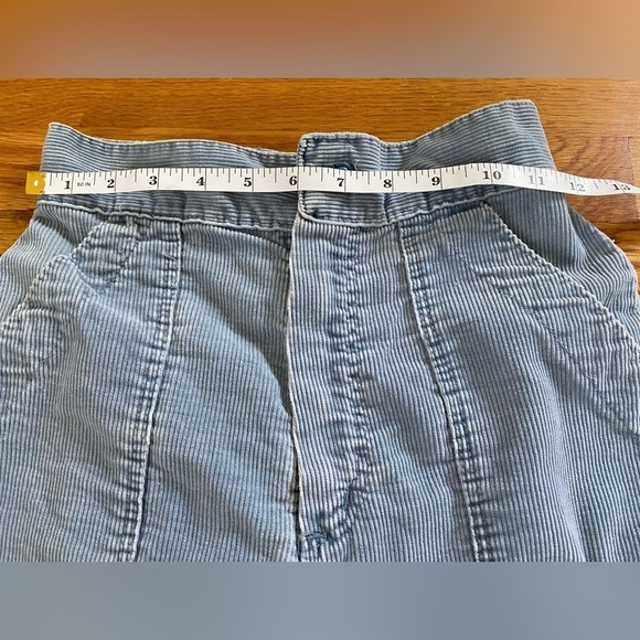 Vintage Women's Wrangler Corduroy Bellbottom Pants, 23 x 31, Light Blue Flare - Picture 6 of 11